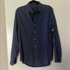 AEO Men’s Navy Blue Patterned Shirt